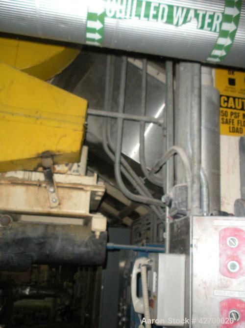 Used Goslin-Birmingham Single Drum Flaker, 78" diameter x 156" face.  304 stainless steel Drum is rated for 80 psi @ 350 deg F.  Infeed screw conveyor, Infeed belt conveyor, applicator roll and take ...
