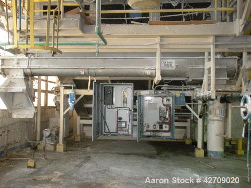 Used Goslin-Birmingham Single Drum Flaker, 78" diameter x 156" face.  304 stainless steel Drum is rated for 80 psi @ 350 deg F.  Infeed screw conveyor, Infeed belt conveyor, applicator roll and take ...