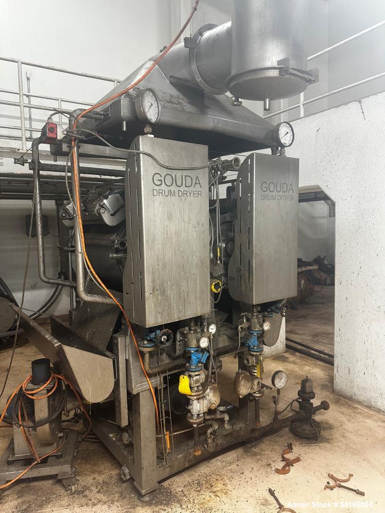 Used Andritz Pilot Drum Dryer, Model T5/5. Drum diameter: 500mm x Drum length: 500mm. Each drum is ASME rated and rated 174 psi at 376 degrees F. Indludes Spare T5/5 Drums (2) each and Control Cabine...