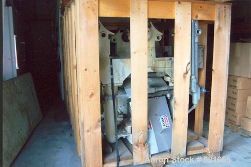 USED: Gouda double drum dryer. The dryer has two chrome plated drums19-1/2" x 19-1/2" (500mm x 500mm) in diameter. Each drum has a takeaway knife assembly and separate doctor roll so you can run twop...
