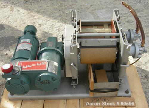 Used: Buflovak lab size double drum dryer, type AL-5.(2) 6" diameter x 7 3/4" face chrome plated side by side rolls. Driven by a 1/4 hp,1/60/115/230 volt,1725 rpm xp vari-speed motor, min/max 4.8/48 ...