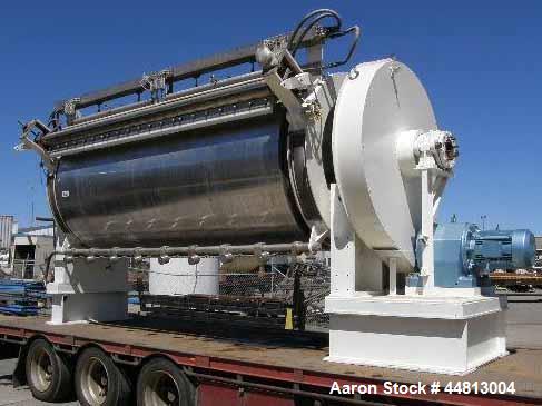 Used- R Simon Stainless Steel Chill Drum Dryer, Model 4718