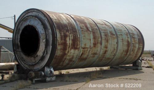 USED: Stern Roger rotary drum dryer system consisting of a Stern Roger10'6" diameter x 60' long single pass rotary drum dryer with a newPeabody 30,000,000 btu burner. Also included is a Heil dryer us...