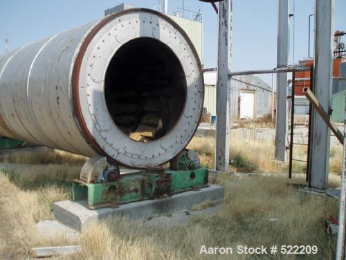USED: Stern Roger rotary drum dryer system consisting of a Stern Roger10'6" diameter x 60' long single pass rotary drum dryer with a newPeabody 30,000,000 btu burner. Also included is a Heil dryer us...