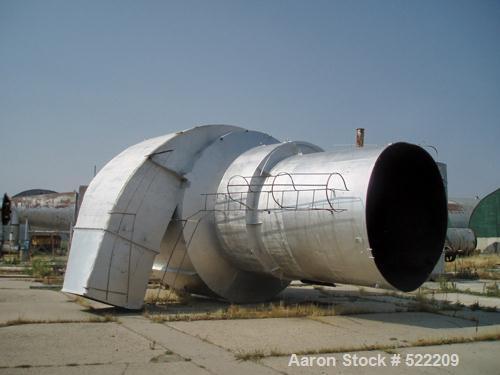 USED: Stern Roger rotary drum dryer system consisting of a Stern Roger10'6" diameter x 60' long single pass rotary drum dryer with a newPeabody 30,000,000 btu burner. Also included is a Heil dryer us...