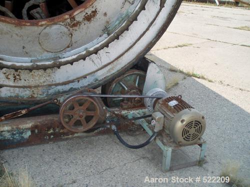 USED: Stern Roger rotary drum dryer system consisting of a Stern Roger10'6" diameter x 60' long single pass rotary drum dryer with a newPeabody 30,000,000 btu burner. Also included is a Heil dryer us...