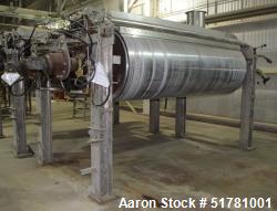 Used- Double Drum Dryer. (2) Approximate 42" diameter x 120" face chrome plated 