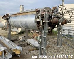 Used- Double Drum Dryer. (2) Approximate 42" diameter x 120" face chrome plated rolls. Each rated 160 psi at 450 degrees F.,...