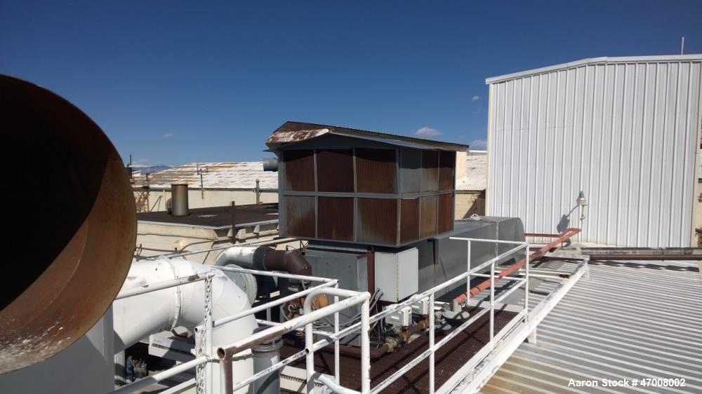 Used Barr-Rosin Flash Dryer. Maxon Burner rated at 20,000 BTU capability for a pull-thru system and 30,000 BTU for a push-thru system. All Stainless steel.