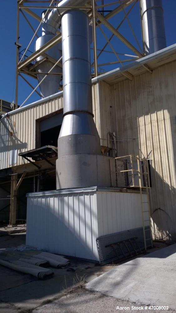 Used Barr-Rosin Flash Dryer. Maxon Burner rated at 20,000 BTU capability for a pull-thru system and 30,000 BTU for a push-thru system. All Stainless steel.