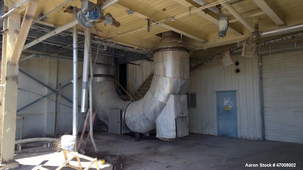 Used Barr-Rosin Flash Dryer. Maxon Burner rated at 20,000 BTU capability for a pull-thru system and 30,000 BTU for a push-thru system. All Stainless steel.