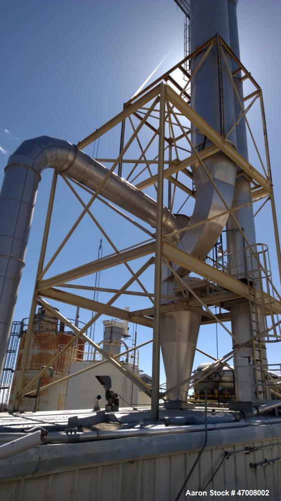 Used Barr-Rosin Flash Dryer. Maxon Burner rated at 20,000 BTU capability for a pull-thru system and 30,000 BTU for a push-thru system. All Stainless steel.