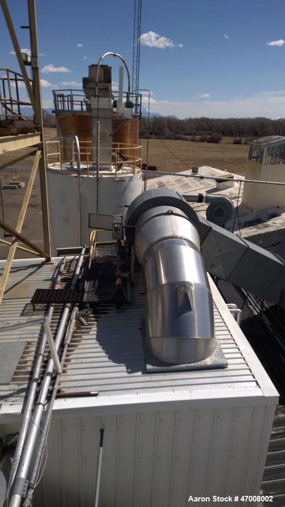 Used Barr-Rosin Flash Dryer. Maxon Burner rated at 20,000 BTU capability for a pull-thru system and 30,000 BTU for a push-thru system. All Stainless steel.