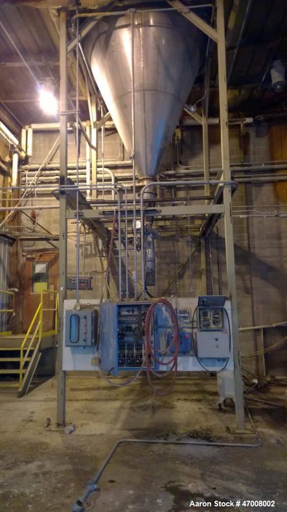 Used Barr-Rosin Flash Dryer. Maxon Burner rated at 20,000 BTU capability for a pull-thru system and 30,000 BTU for a push-thru system. All Stainless steel.