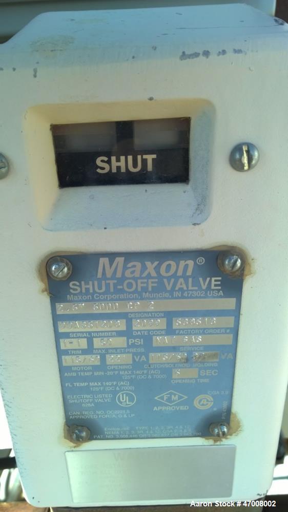 Used Barr-Rosin Flash Dryer. Maxon Burner rated at 20,000 BTU capability for a pull-thru system and 30,000 BTU for a push-thru system. All Stainless steel.