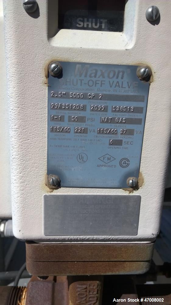 Used Barr-Rosin Flash Dryer. Maxon Burner rated at 20,000 BTU capability for a pull-thru system and 30,000 BTU for a push-thru system. All Stainless steel.