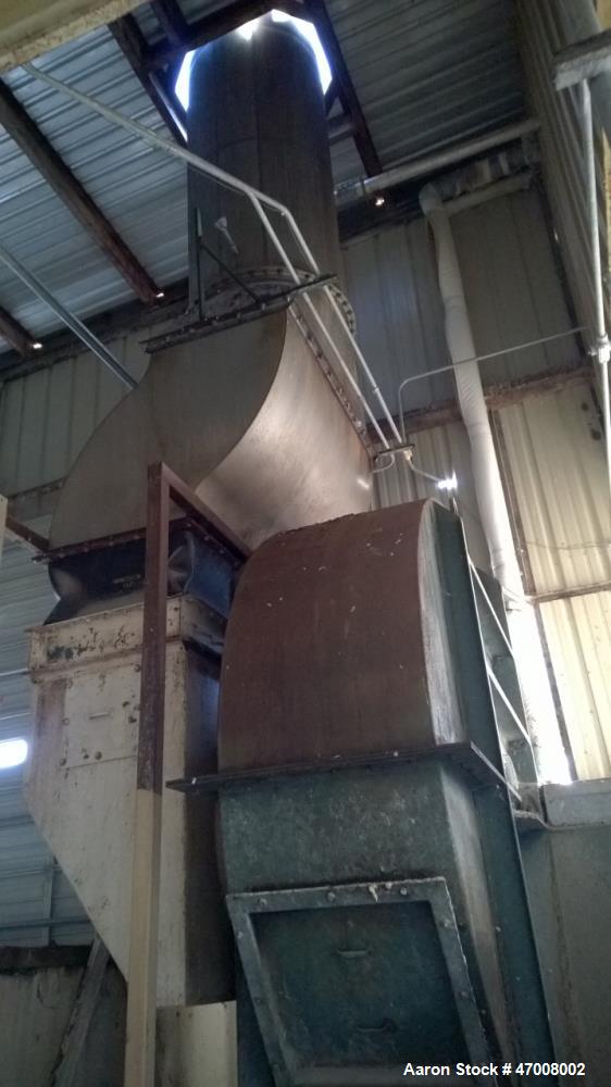 Used Barr-Rosin Flash Dryer. Maxon Burner rated at 20,000 BTU capability for a pull-thru system and 30,000 BTU for a push-thru system. All Stainless steel.