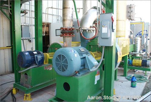 Used Anhydro / APV Spin Flash Dryer, Model SFD-59, stainless steel. Chamber diameter 800 mm, feed vat diameter 1600 mm x 1500 mm high. Closed inert loop operation and is metered for propane gas fuel....
