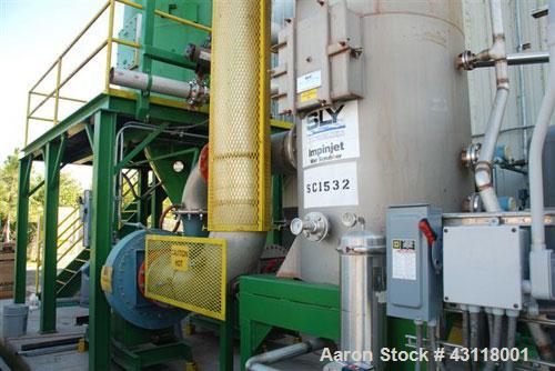 Used Anhydro / APV Spin Flash Dryer, Model SFD-59, stainless steel. Chamber diameter 800 mm, feed vat diameter 1600 mm x 1500 mm high. Closed inert loop operation and is metered for propane gas fuel....