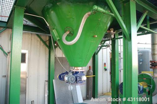 Used Anhydro / APV Spin Flash Dryer, Model SFD-59, stainless steel. Chamber diameter 800 mm, feed vat diameter 1600 mm x 1500 mm high. Closed inert loop operation and is metered for propane gas fuel....