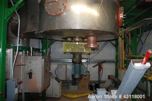 Used Anhydro / APV Spin Flash Dryer, Model SFD-59, stainless steel. Chamber diameter 800 mm, feed vat diameter 1600 mm x 1500 mm high. Closed inert loop operation and is metered for propane gas fuel....