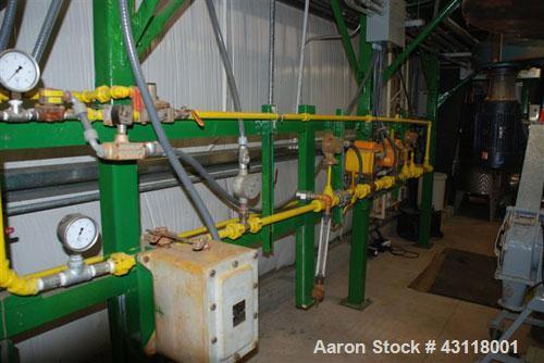 Used Anhydro / APV Spin Flash Dryer, Model SFD-59, stainless steel. Chamber diameter 800 mm, feed vat diameter 1600 mm x 1500 mm high. Closed inert loop operation and is metered for propane gas fuel....