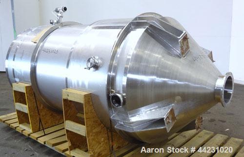 Used Marriott Walker Flash Cooler, 316 Stainless Steel, Vertical. Approximate 48" diameter x 56" straight side top section x 52" diameter x 31" straight side bottom section, dished top, coned bottom....
