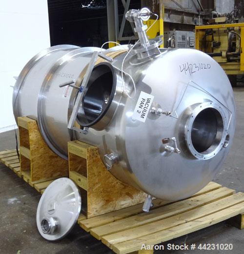 Used Marriott Walker Flash Cooler, 316 Stainless Steel, Vertical. Approximate 48" diameter x 56" straight side top section x 52" diameter x 31" straight side bottom section, dished top, coned bottom....