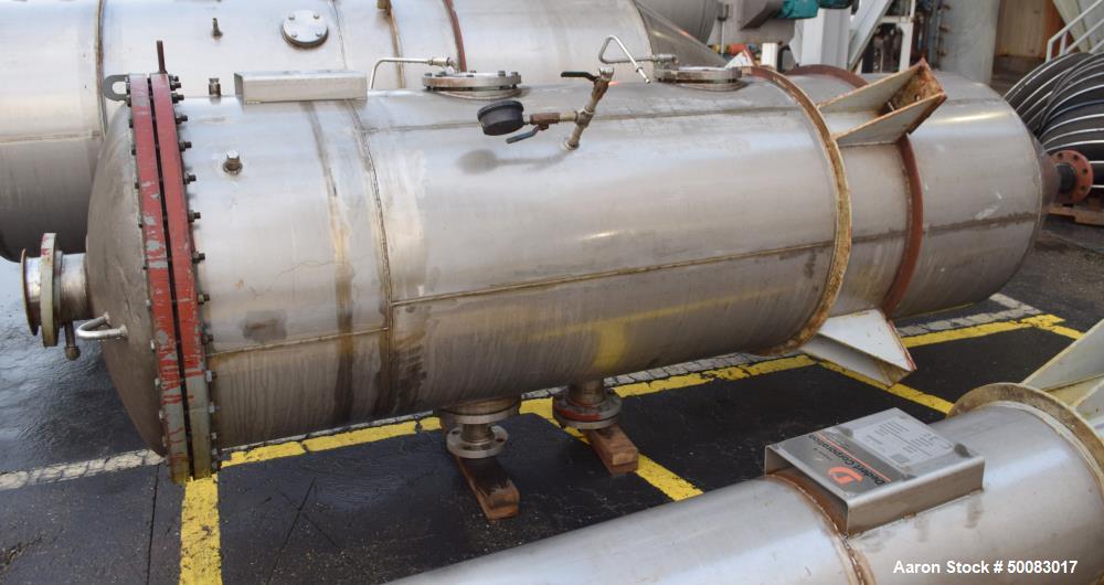 Used Dedert / Walker Stainless Flash Cooler, Model FC-2, 316 Stainless Steel, Vertical. Internal rated 15 psi / FV at 250 degrees F. Serial# 3564, National Board# 987, Built 1985.