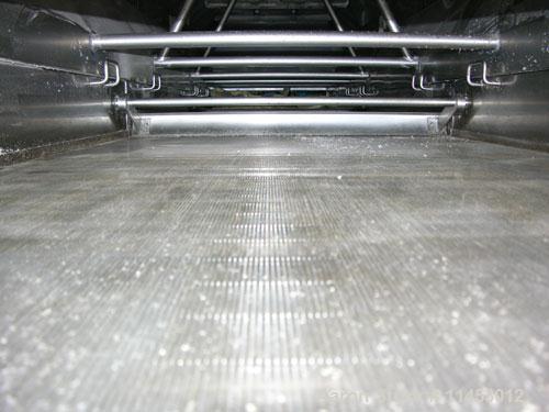 Used Used: Witte fluid bed dryer system. 42" wide x 18' long, perforated wedge wire bed, stainless steel construction. 3 hp 320/460 volt vibro motor. Removable, expanded top cover with Davit style li...
