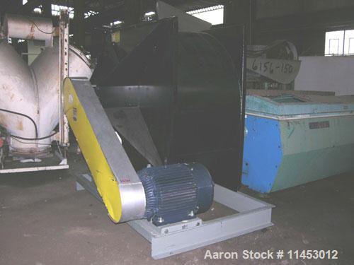 Used-Used: Witte fluid bed dryer system. 42" wide x 18' long, perforated wedge wire bed, stainless steel construction. 3 hp ...