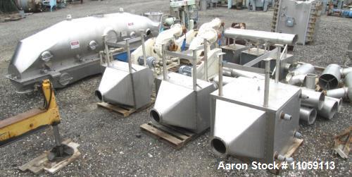 Used- Anhydro Fluid Bed Dryer. 24" x 16'6" long, stainless steel. .6kw shaker motor, 3 pressure fans, heat sources, rotary v...