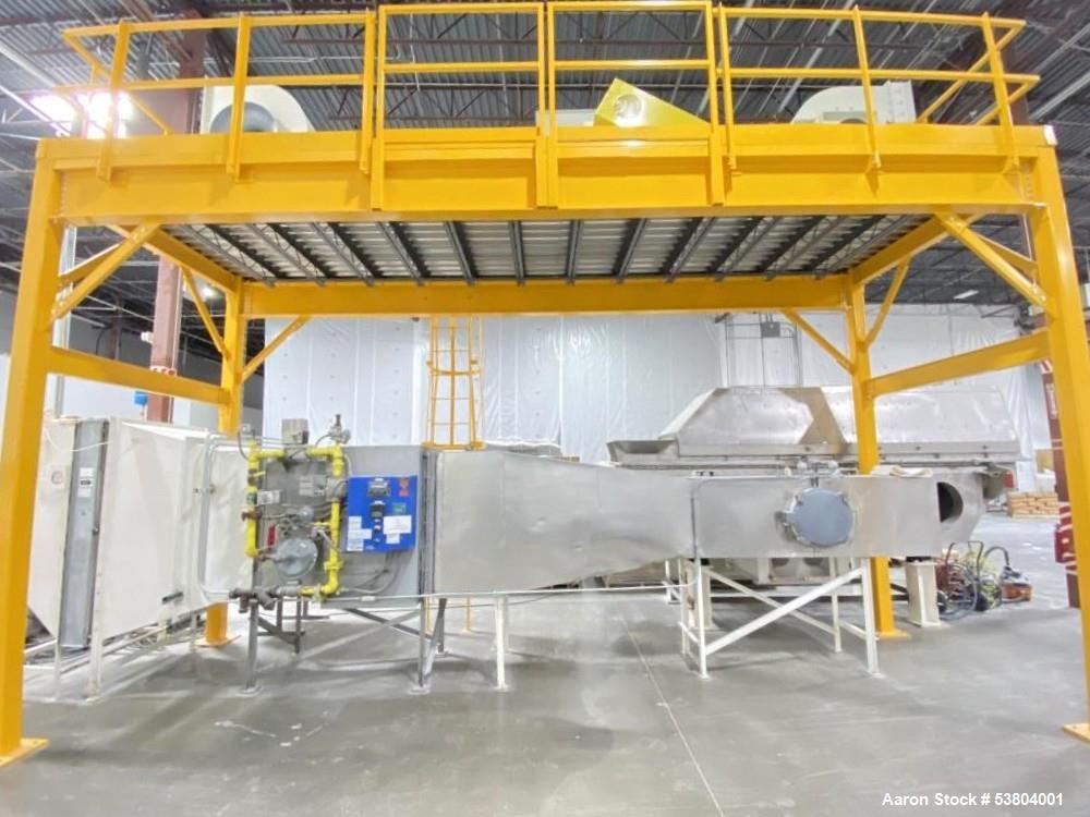 Used Carman Industries Model FBP-422, Industrial Vibrating Fluid Bed Dryer and Cooler Processor
