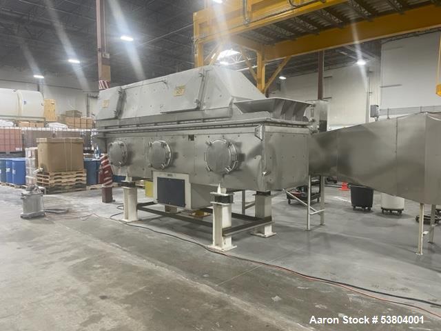 Used Carman Industries Model FBP-422, Industrial Vibrating Fluid Bed Dryer and Cooler Processor