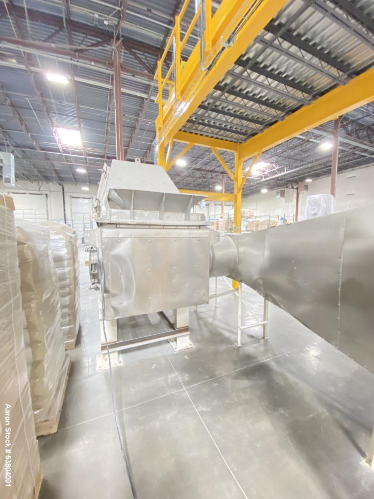 Used Carman Industries Model FBP-422, Industrial Vibrating Fluid Bed Dryer and Cooler Processor