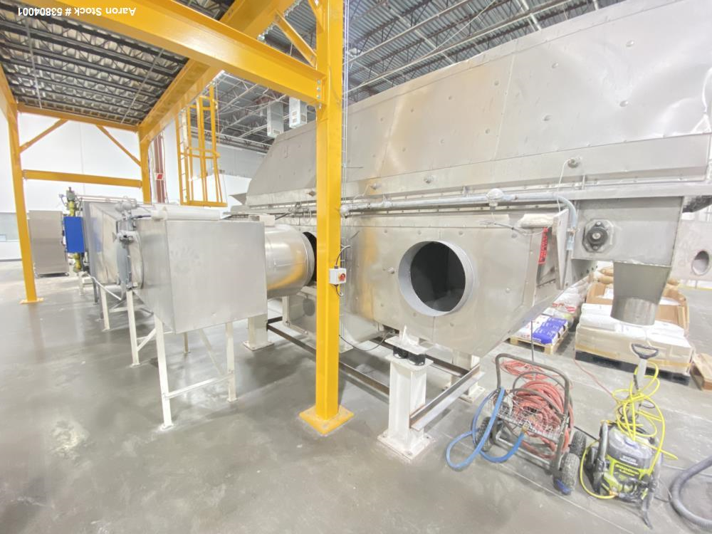 Used Carman Industries Model FBP-422, Industrial Vibrating Fluid Bed Dryer and Cooler Processor