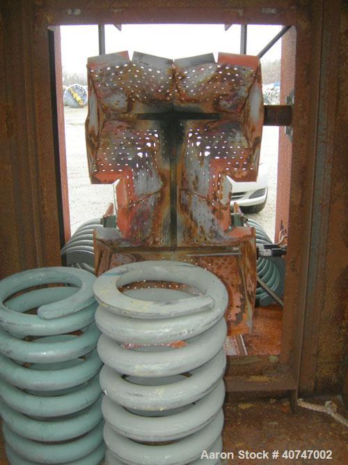 Used Carman Industries Fluid Bed Dryer/Cooler, Model FBP-562.  Approximate 230" long x 45 1/2" wide stainless steel perforated bed.  Includes a top cover, gas burner section and control panel.  Also ...