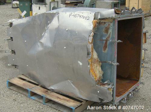 Used Carman Industries Fluid Bed Dryer/Cooler, Model FBP-562.  Approximate 230" long x 45 1/2" wide stainless steel perforated bed.  Includes a top cover, gas burner section and control panel.  Also ...