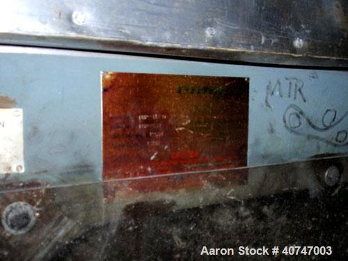 Used Carman Industries Vibrating Fluid Bed Dryer, model FBP-562, stainless steel contact surfaces, 45.5" wide x 230" long with 204" long perforated bed, (2) zone with 14' long heated zone with Stelte...