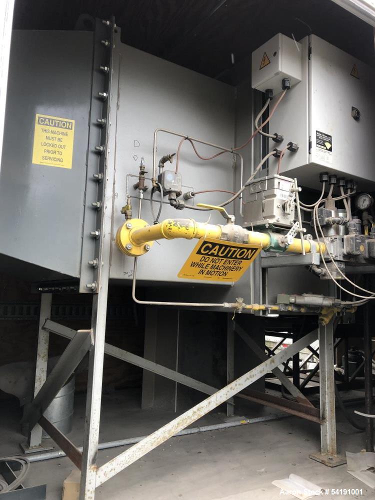 Used Carrier Fluid Bed Dryer – Model FTDAD/C2460S, Gas-Fired, 24" x 5.5' Heated Section, Carbon Steel