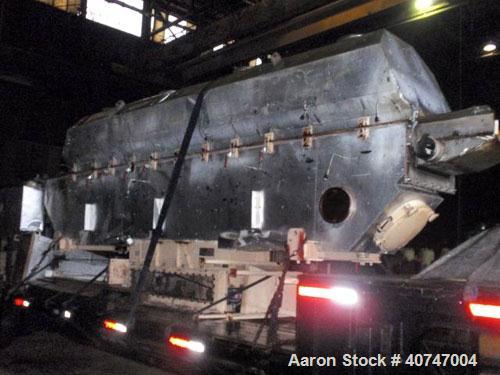 Used Carrier Fluid Bed Dryer/Cooler, model OAD/C-3-246D, stainless steel contact surfaces, 22" wide x 268" long with 246" long perforated bed, 220" long expanded davit cover, 184" long heating zone, ...