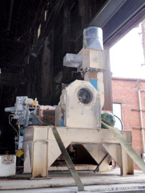 Used Carrier Fluid Bed Dryer/Cooler, model OAD/C-3-246D, stainless steel contact surfaces, 22'' wide x 268" long with 246" long perforated bed, 220" long expanded davit cover, 184" long heating zone,...
