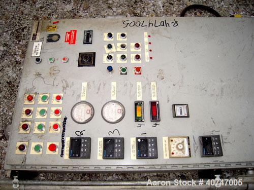 Used Carrier Vibrating Equipment Vibratory Continuous Fluid Bed Dryer/Cooler, model QAD/C3-2460S, 304 stainless steel. Approximate 23" wide x 222" long bottom screen.  Stroke 3/16". Top end inlet, en...