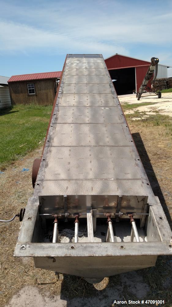 Used Carrier Fluid Bed Dryer. 39" wide x 20' long. Stainless steel top and deck. New mild steel plenum, does not include heater. Last used to dry acetylene pellets. Mfg. 1994.