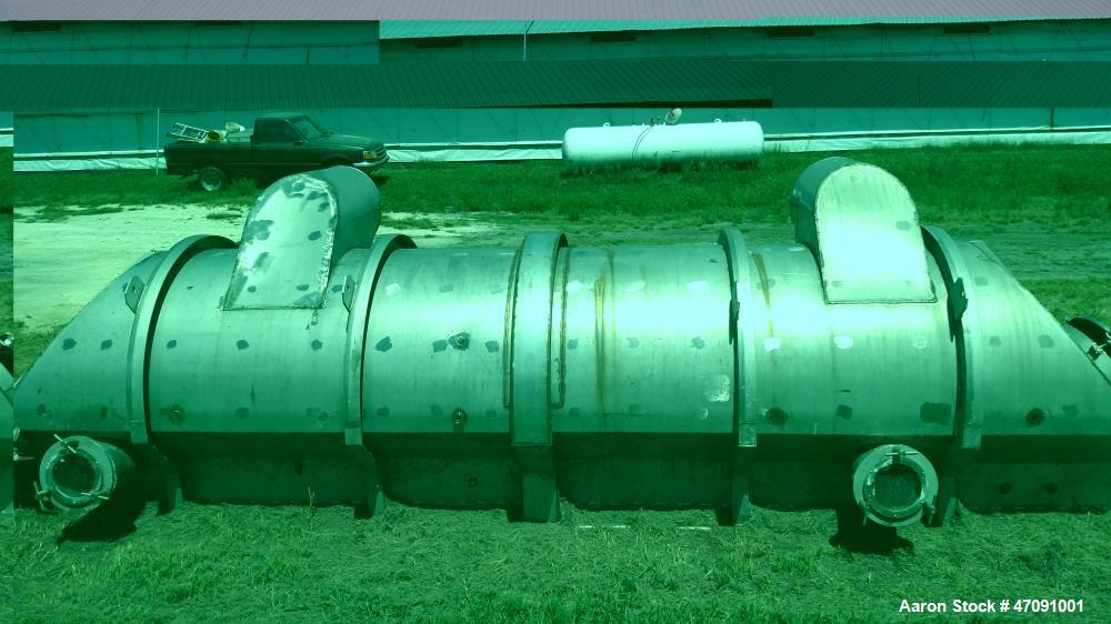 Used Carrier Fluid Bed Dryer. 39" wide x 20' long. Stainless steel top and deck. New mild steel plenum, does not include heater. Last used to dry acetylene pellets. Mfg. 1994.