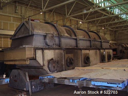 USED: Carrier vibrating fluidized bed dryer, 5'6" wide x 29'4" long,stainless steel.