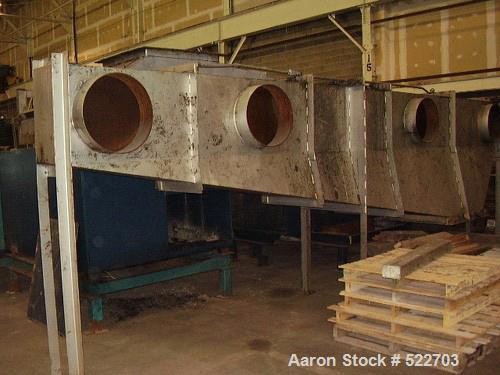 USED: Carrier vibrating fluidized bed dryer, 5'6" wide x 29'4" long,stainless steel.