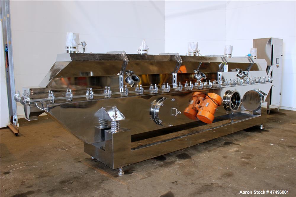 Used Changzhou Xinli ZLG Rectilinear Vibratory Fluid Bed Dryer, Model ZLG-6 x 0