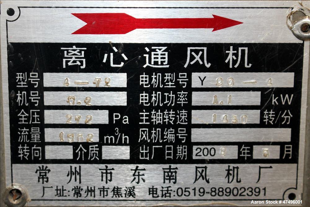 Used Changzhou Xinli ZLG Rectilinear Vibratory Fluid Bed Dryer, Model ZLG-6 x 0
