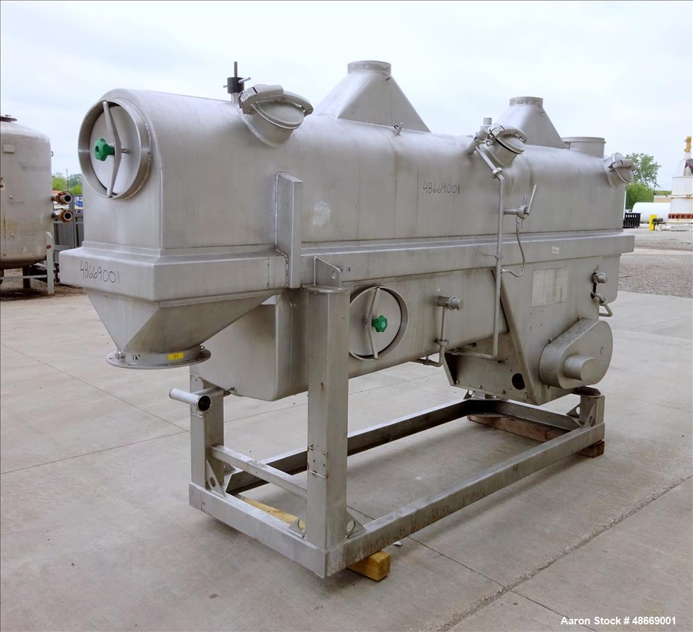 Used GEA Niro Atomizer Continuous Fluid Bed Dryer, Type FVS, Size 1.6, 316 Stai